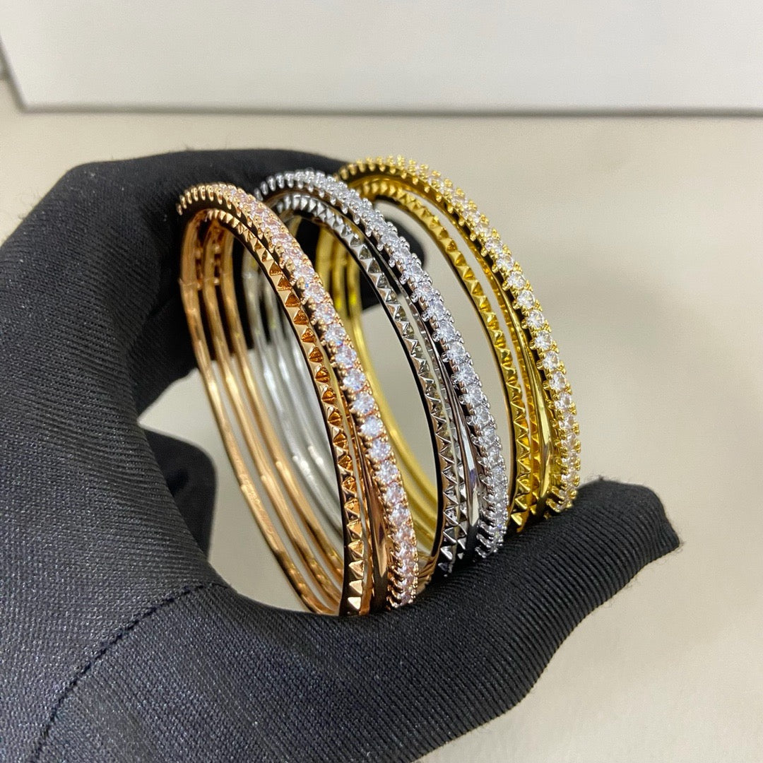 [Stellar Jewelry]ETINCELLE HALF-PAVED DIAMOND BRACELET