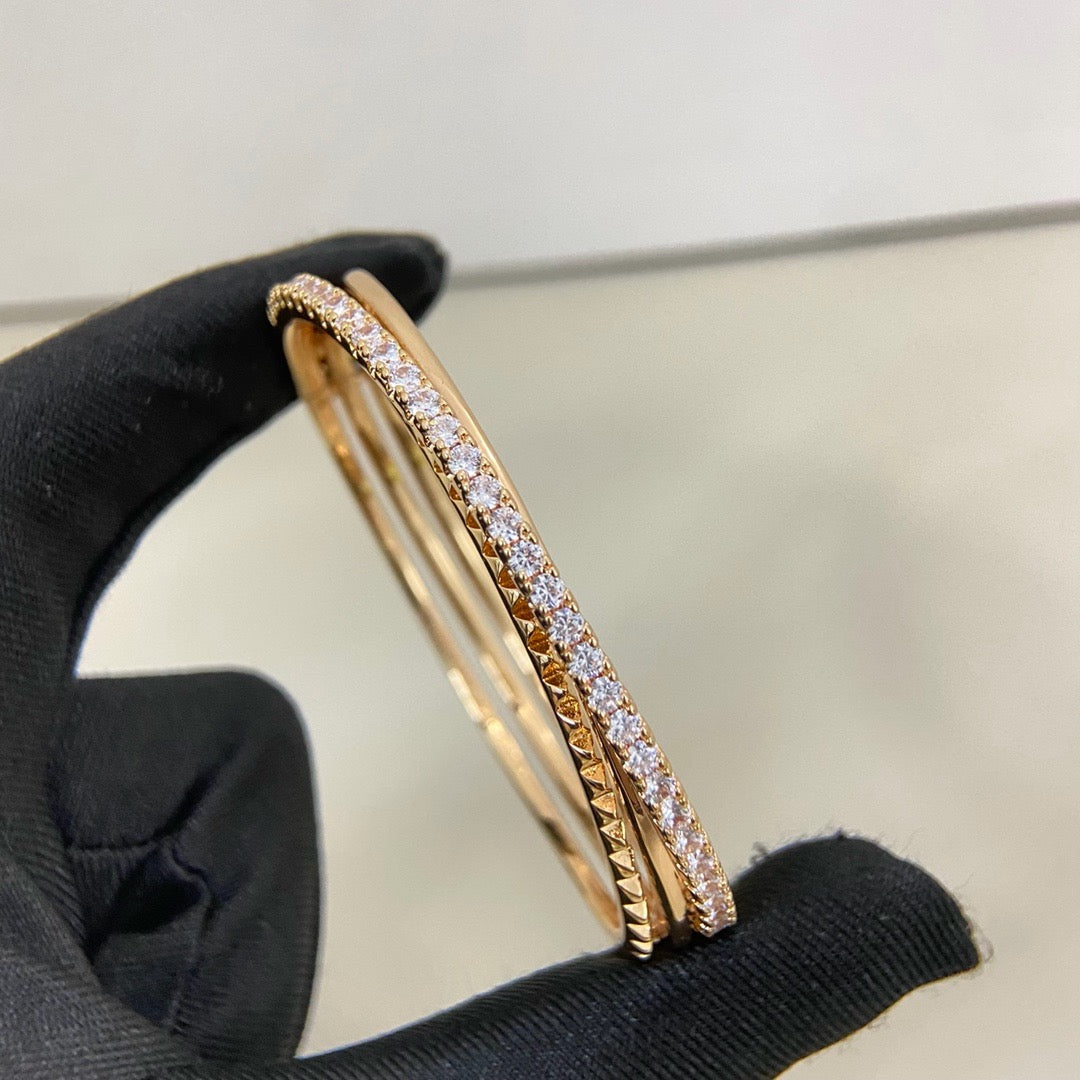 [Stellar Jewelry]ETINCELLE HALF-PAVED DIAMOND BRACELET