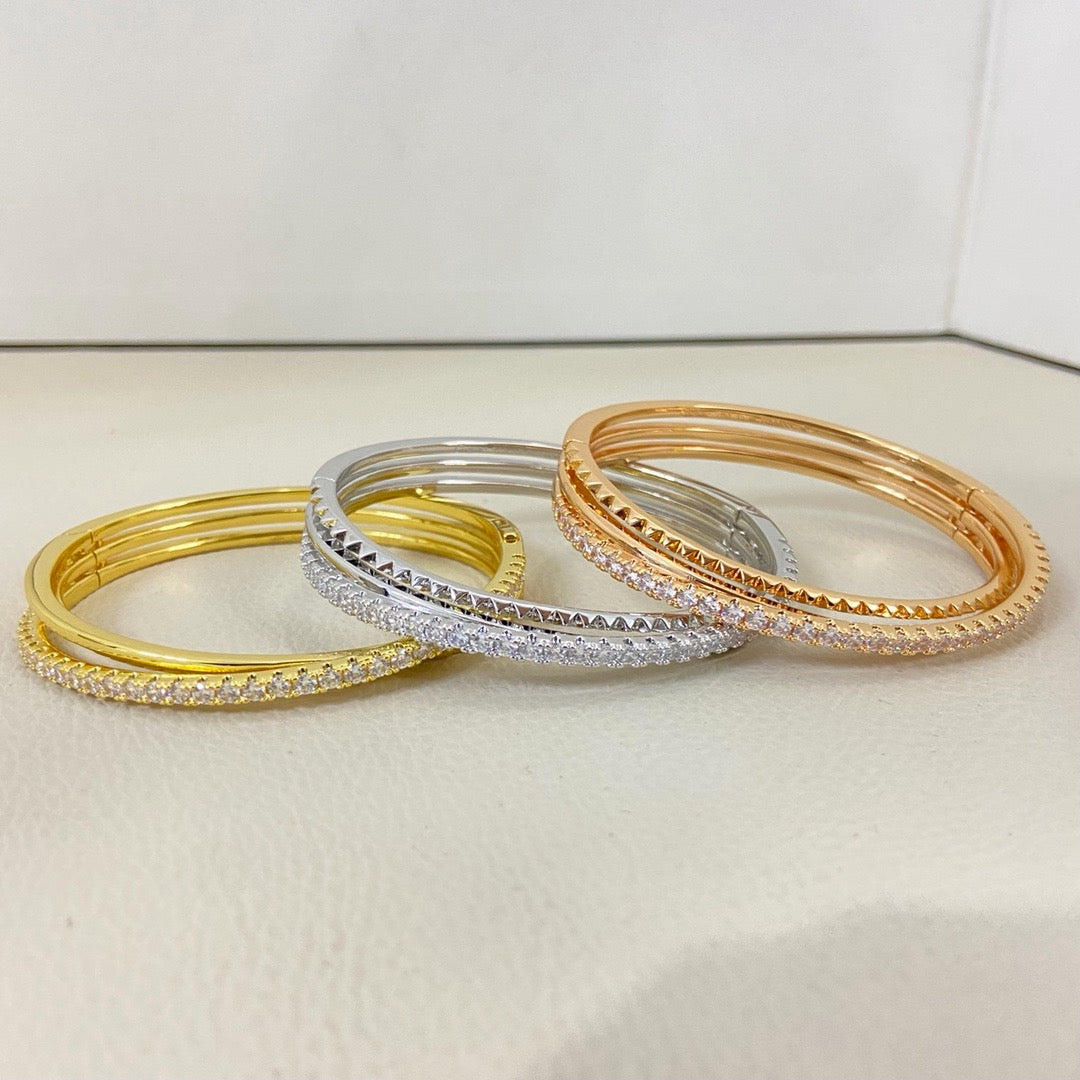 [Stellar Jewelry]ETINCELLE HALF-PAVED DIAMOND BRACELET