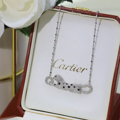 [Stellar Jewelry]PANTHERE PAVED DIAMOND NECKLACE