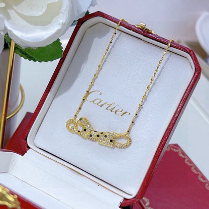 [Stellar Jewelry]PANTHERE PAVED DIAMOND NECKLACE