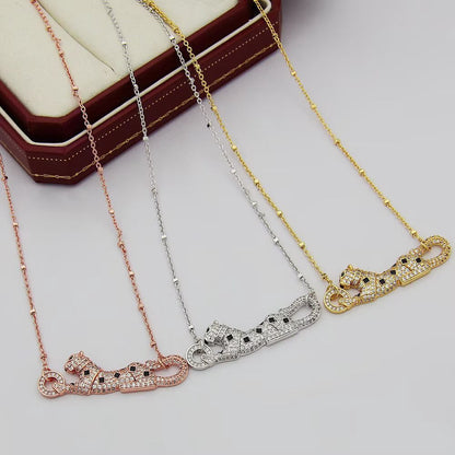 [Stellar Jewelry]PANTHERE PAVED DIAMOND NECKLACE