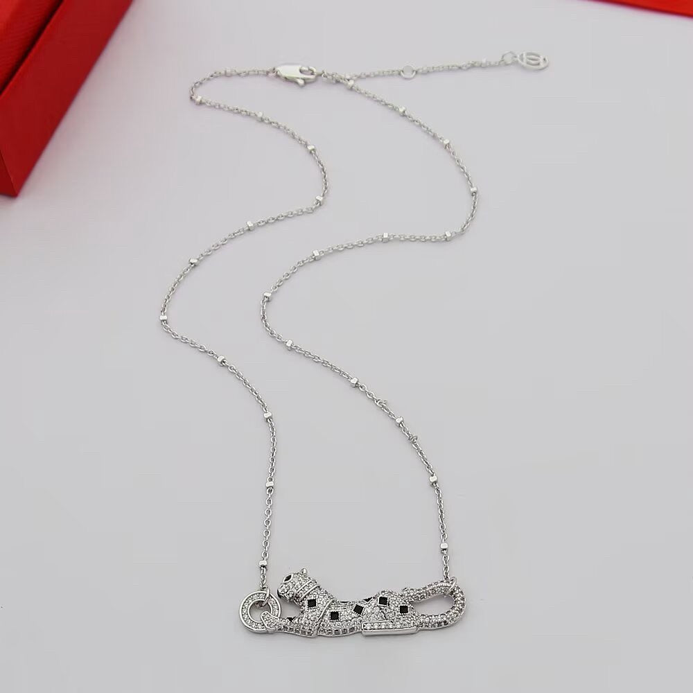 [Stellar Jewelry]PANTHERE PAVED DIAMOND NECKLACE