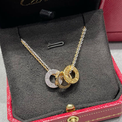 [Stellar Jewelry]LOVE 6 DIAMOND PENDANT NECKLACE