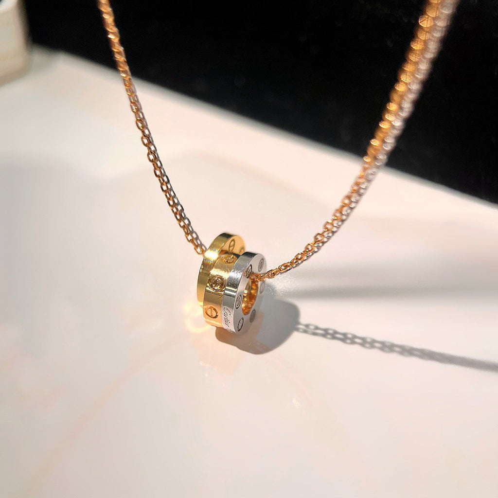 [Stellar Jewelry]LOVE 6 DIAMOND PENDANT NECKLACE