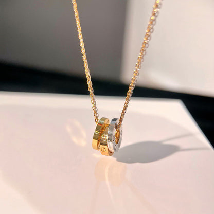 [Stellar Jewelry]LOVE 6 DIAMOND PENDANT NECKLACE