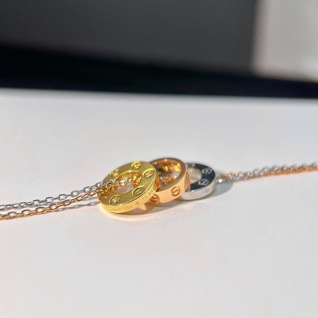 [Stellar Jewelry]LOVE 6 DIAMOND PENDANT NECKLACE