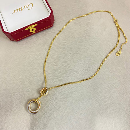 [Stellar Jewelry]TRINITY DIAMONDS NECKLACE