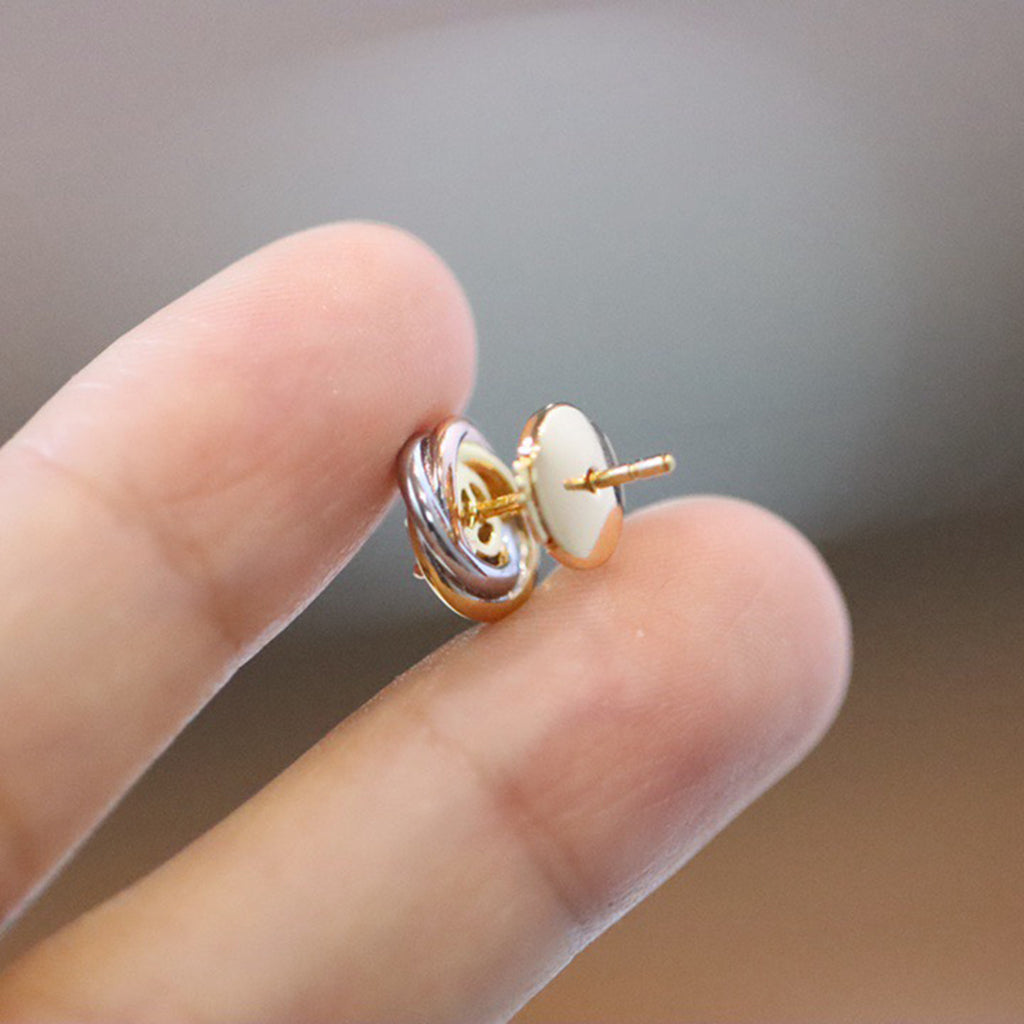 [Stellar Jewelry]TRINITY STUD DIAMOND EARRINGS