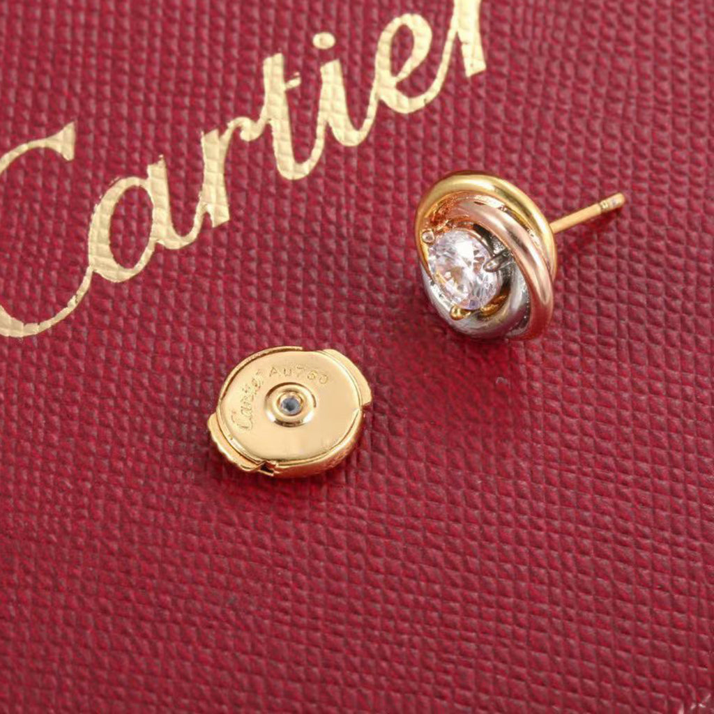 [Stellar Jewelry]TRINITY STUD DIAMOND EARRINGS