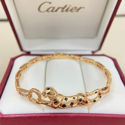 [Stellar Jewelry]PANTHERE HALF DIAMOND ON CHAIN BRACELET