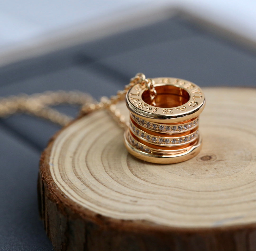 [Stellar Jewelry]ZERO 1 PINK GOLD DIAMOND NECKLACE