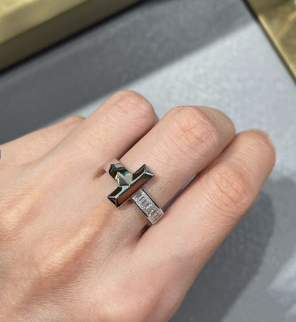 [Stellar jewels]T1 WIDE 4.5MM DIAMOND RING