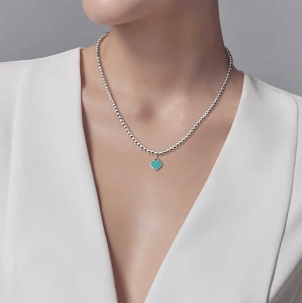 [Stellar jewels]RETURN TO TIF SILVER BEAD NECKLACE