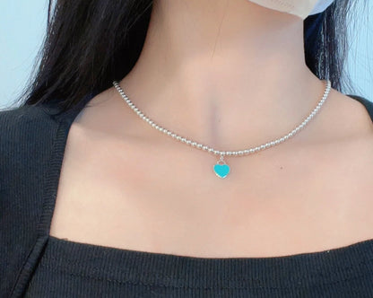 [Stellar jewels]RETURN TO TIF SILVER BEAD NECKLACE