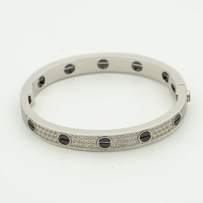 [Stellar Jewelry]LOVE BRACELET 6.1MM DIAMOND-PAVED CERAMIC