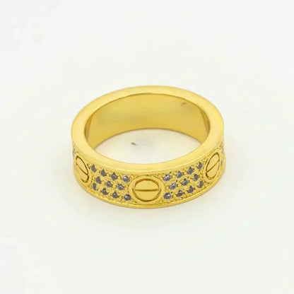 [Stellar Jewelry]LOVE RING 5.5MM DIAMONDS PAVED