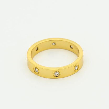 [Stellar Jewelry]LOVE RING 3.6MM 8 DIAMONDS