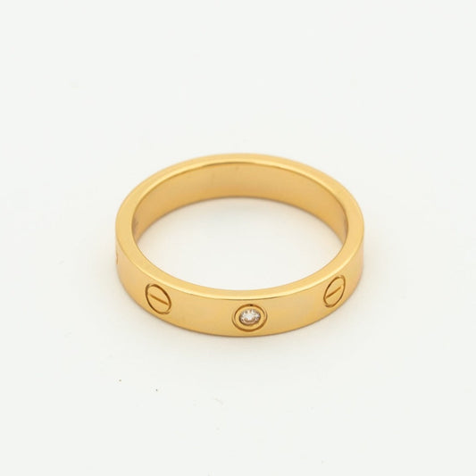 [Stellar Jewelry]LOVE RING 4MM 1 DIAMOND PINK GOLD