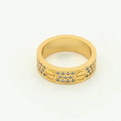 [Stellar Jewelry]LOVE RING 5.5MM DIAMONDS PAVED