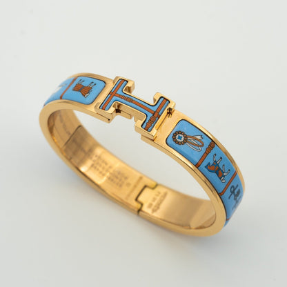 [Stellar Jewelry]H PINK GOLD BRACELET BLUE CERAMIC