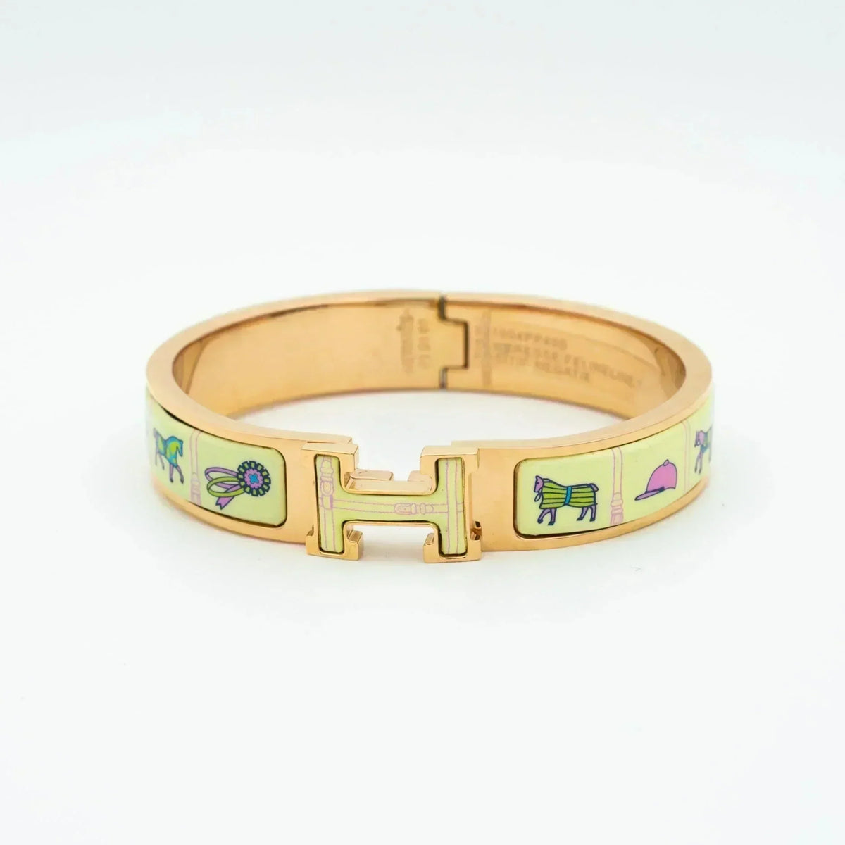 [Stellar Jewelry]H PINK GOLD BRACELET CREAM CERAMIC