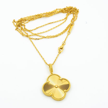 [Stellar Jewelry]CLOVER 25MM PEDANT NECKLACE GOLD