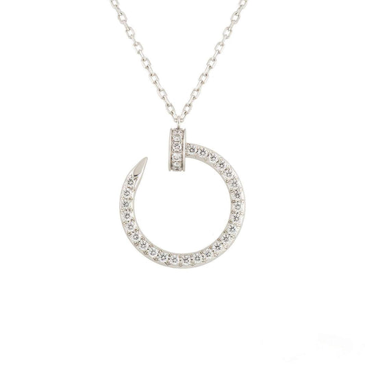 [Stellar Jewelry]JUSTE NECKLACE SILVER DIAMONDS