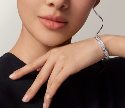[Stellar Jewelry]NEW-LOVE-6.1MM-Width Diamond-Studded Bracelet