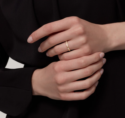 [Stellar Jewelry]LOVE RING 2.6mm-wide full-diamond ring Gold