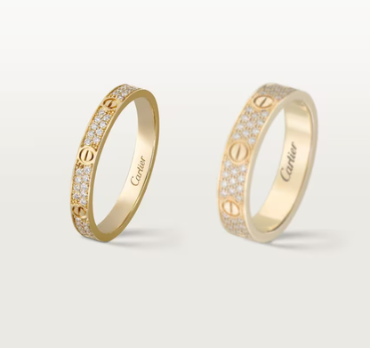 [Stellar Jewelry]LOVE RING 2.6mm-wide full-diamond ring Gold
