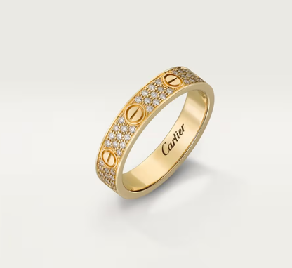 [Stellar Jewelry]LOVE RING 4mm-wide full-diamond ring GOLD