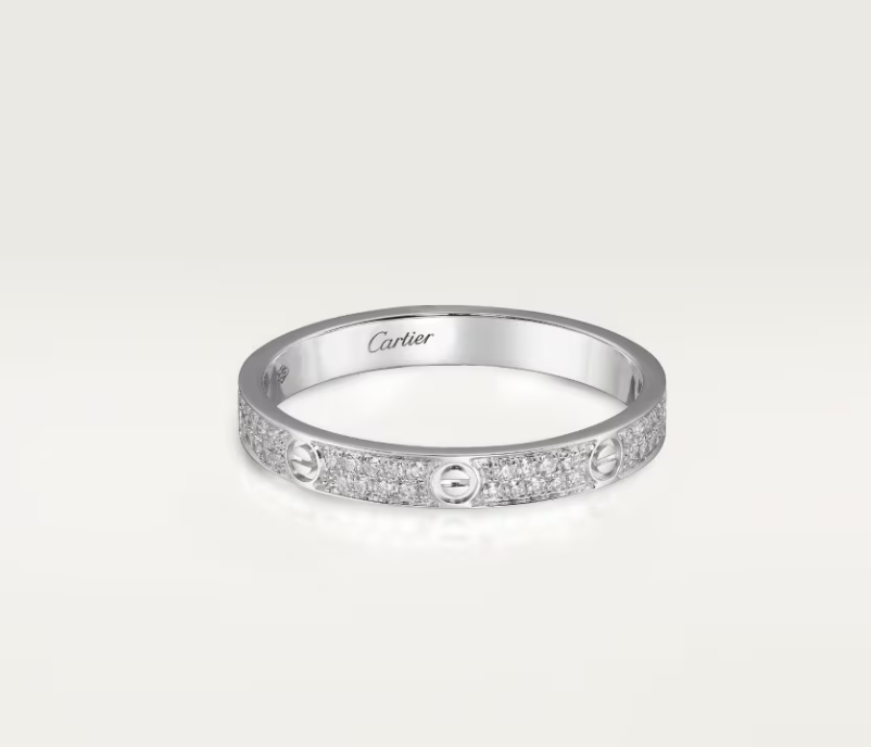 [Stellar Jewelry]LOVE RING 2.6mm-wide full-diamond ring silver