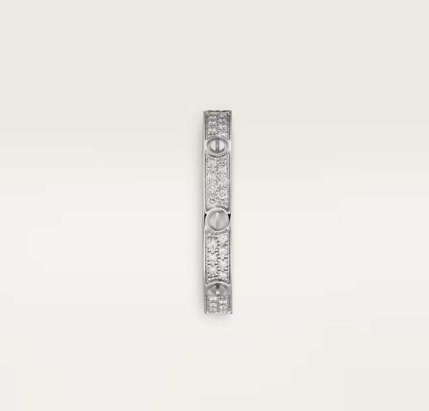[Stellar Jewelry]LOVE RING 2.6mm-wide full-diamond ring silver
