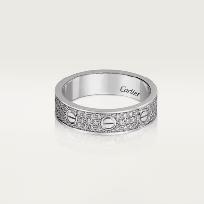 [Stellar Jewelry]LOVE RING 4mm-wide full-diamond ring silver