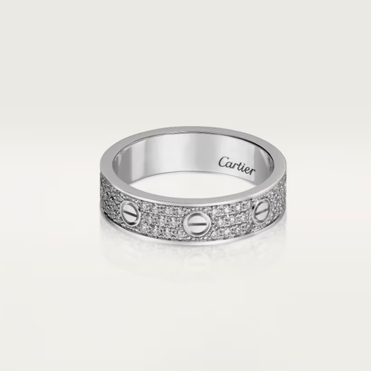 [Stellar Jewelry]LOVE RING 4mm-wide full-diamond ring silver