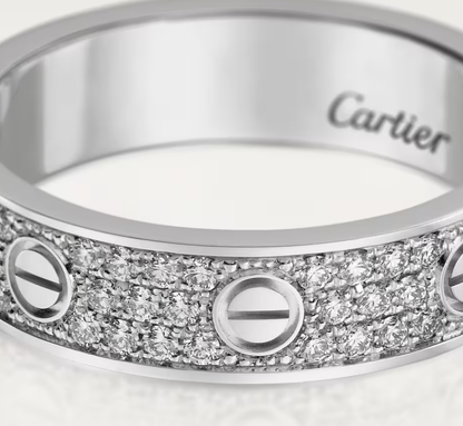 [Stellar Jewelry]LOVE RING 4mm-wide full-diamond ring silver