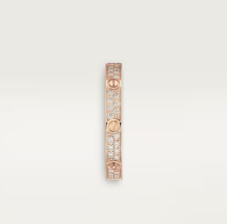 [Stellar Jewelry]LOVE RING 2.6mm-wide full-diamond ring Rose Gold