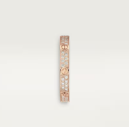 [Stellar Jewelry]LOVE RING 2.6mm-wide full-diamond ring Rose Gold