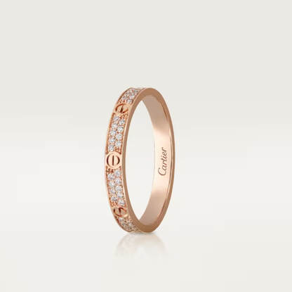 [Stellar Jewelry]LOVE RING 2.6mm-wide full-diamond ring Rose Gold