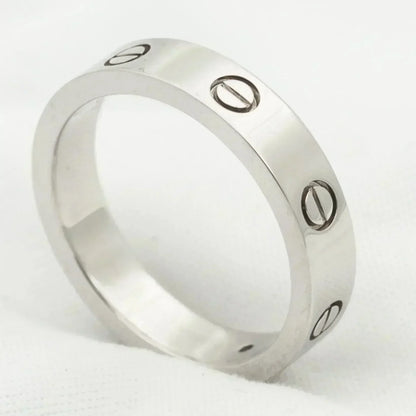 [Stellar Jewelry]LOVE RING 4MM 1 DIAMOND SILVER