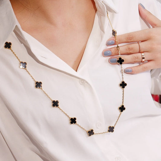 [Stellar Jewelry]CLOVER 20 MOTIFS ONYX ROSE GOLD