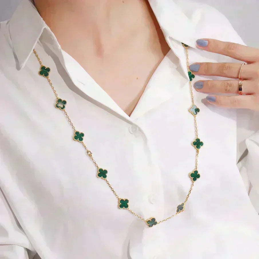 [Stellar Jewelry]CLOVER 20 MOTIFS MALACHITE GOLD