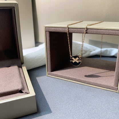 [Stellar Jewelry]JEUX DE PINK GOLD DIAMOND NECKLACE