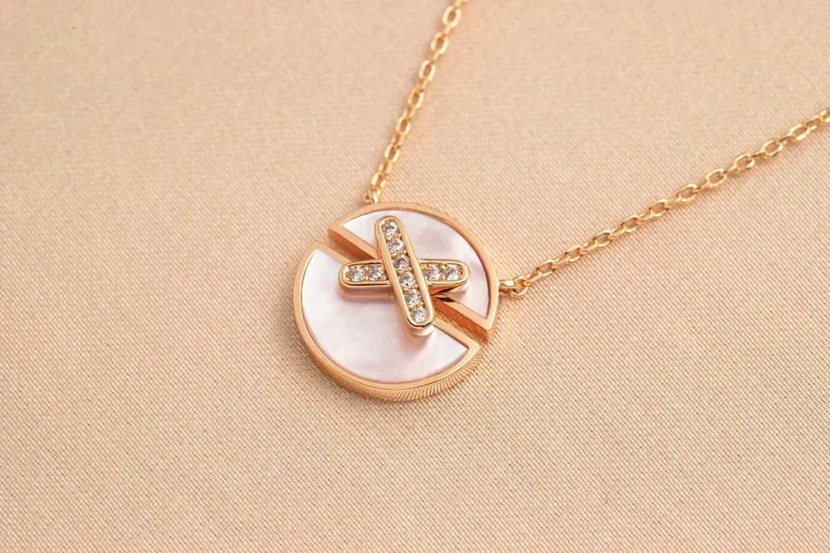 [Stellar Jewelry]JEUX DE ROSE GOLD DIAMOND NECKLACE