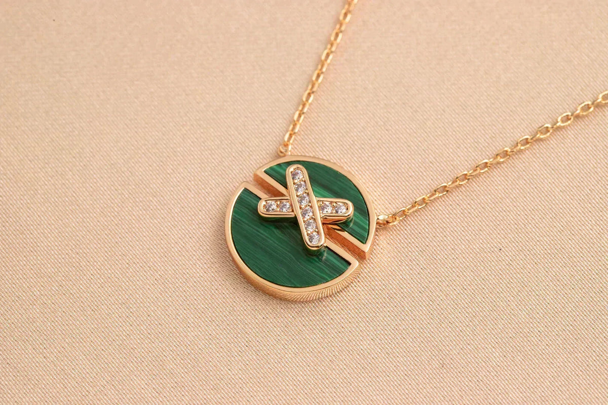 [Stellar Jewelry]JEUX DE ROSE GOLD DIAMOND NECKLACE