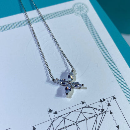 [Stellar jewels]PLATINUM AND DIAMOND VICTORIA PENDANT NECKLACE