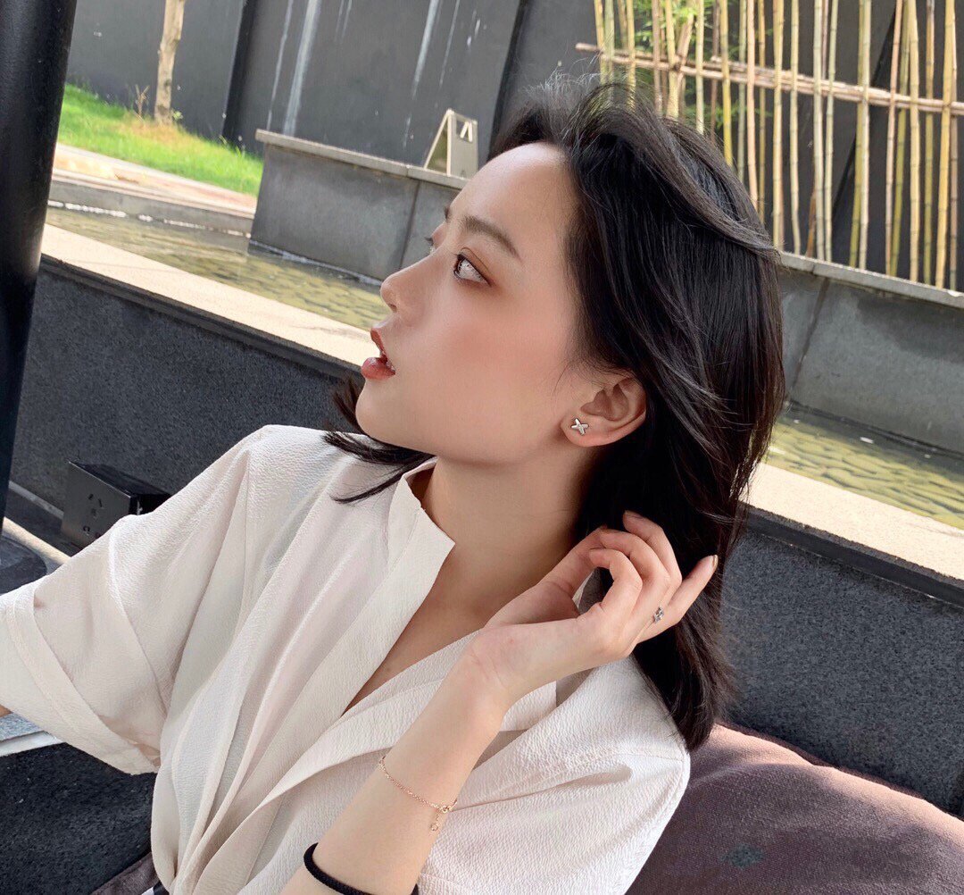 [Stellar Jewelry]JEUX DE WHITE MOP PINK GOLD DIAMOND EARRINGS