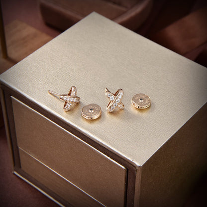 [Stellar Jewelry]JEUX DE GOLD DIAMOND EARRINGS