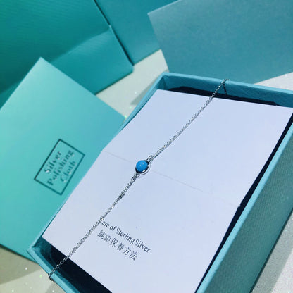 [Stellar jewels]YARD TURQUOISE NECKLACE SILVER